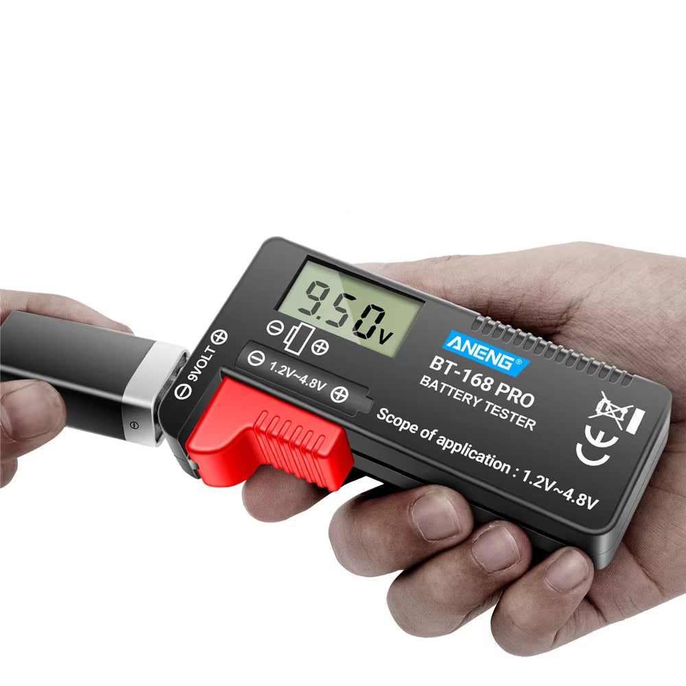 BT-168 PRO Digital Lithium Battery Capacity Tester Checkered Load Analyzer Display Check AAA AA Button Cell Universal Test
