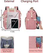 Backpack for Women,Rfid anti Theft Work Backpack for 15.6 Inch Laptop,Wide Open Large USB Charging Port Student Bookbag, Doctor Teacher Nurse College School Travel Shoulder Purse Bag