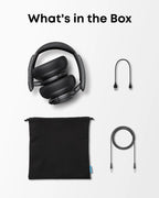 Q30 Hybrid Active Noise Cancelling Headphones, 50H Playtime, Hi-Res Audio, Custom EQ, Bluetooth Multipoint