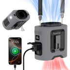 Portable 10,000mAh Power Bank: 3-in-1 Fan, Torch & LED Light