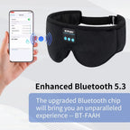 DreamTune 3D: Bluetooth Sleep Mask with Wireless Headset & Adjustable Eye Cover